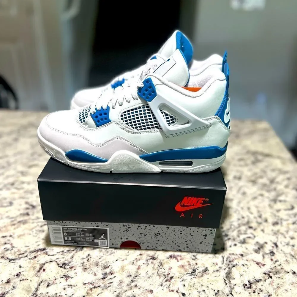 Air Jordan 4 Retro “Military Blue” 10M - Picture 4 of 6